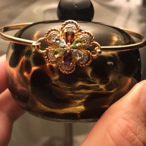 Pretty Gold Bracelet with semi precious stones